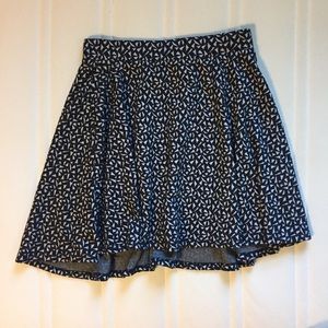 Black and white circle skirt